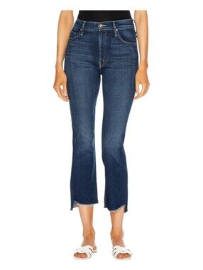 Mother Womens Home Movies Wash The Insider Crop Fray Denim Jeans Size 26